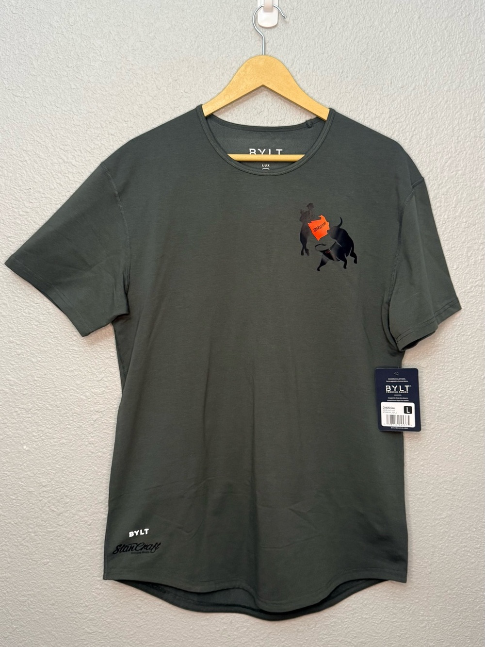 NWT BYLT | Lux Limited Edition StanCraft Wooden Boats T-Shirt | Grey |  Large